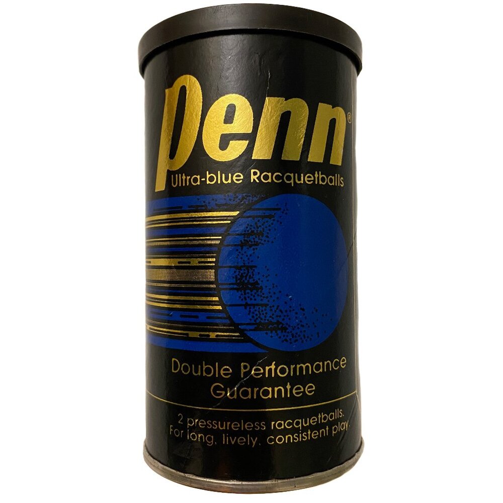PENN Double Performance Pressureless Ultra-Blue Racquetballs 2 in Sealed Can